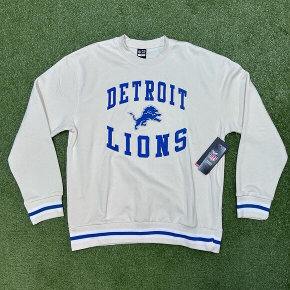 Detroit Lions Football Embroidered Crewneck Sweatshirt Mens Size XL NWT $75 - Picture 6 of 9